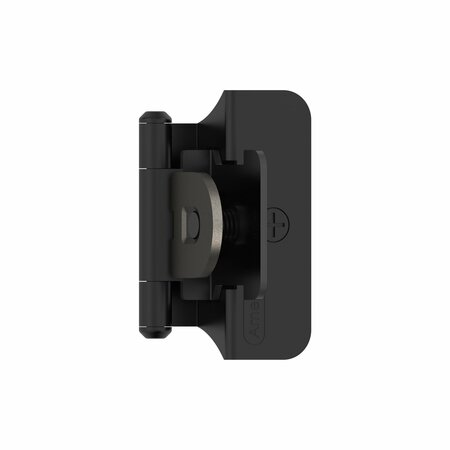 AMEROCK 1/4in 6mm Overlay Double Demountable Matte Black Cabinet Hinge, 1 Pair BPR8701FB